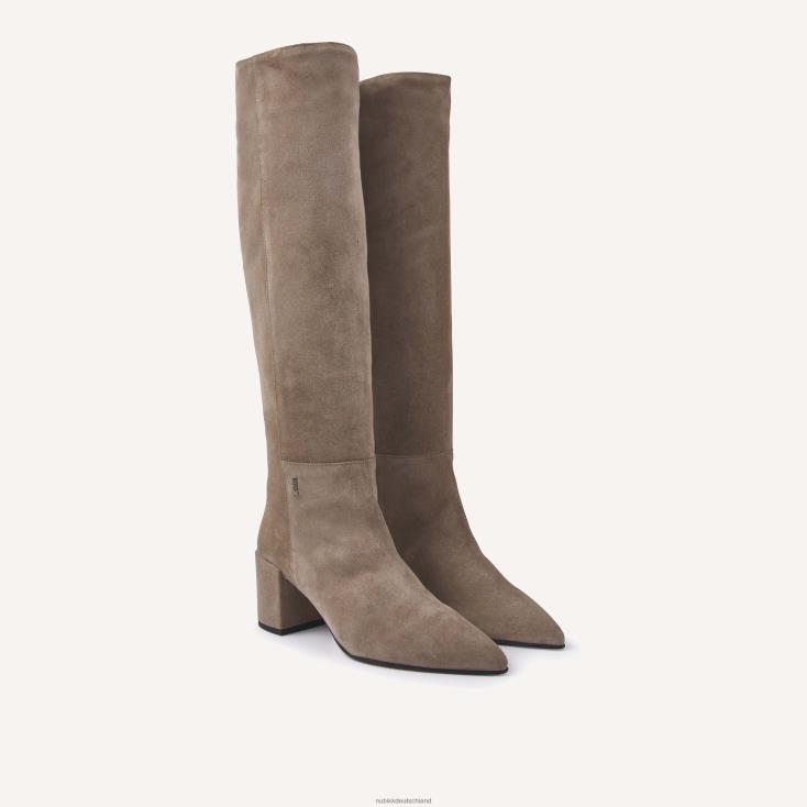 Schuhe HN8284194 Nubikk Frauen isa bella Wildlederstiefel Taupe