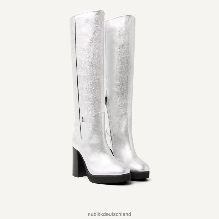 Schuhe HN8284196 Nubikk Frauen Hailey Rhode hohe Stiefel Silber