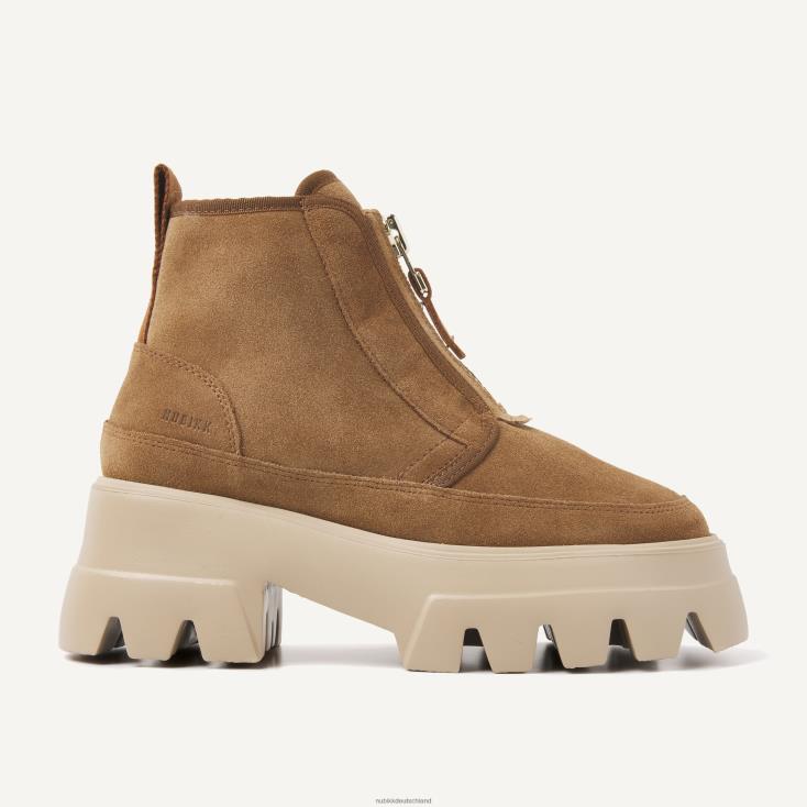 Schuhe HN8284174 Nubikk Frauen Flore Rock Pelzstiefeletten Cognac