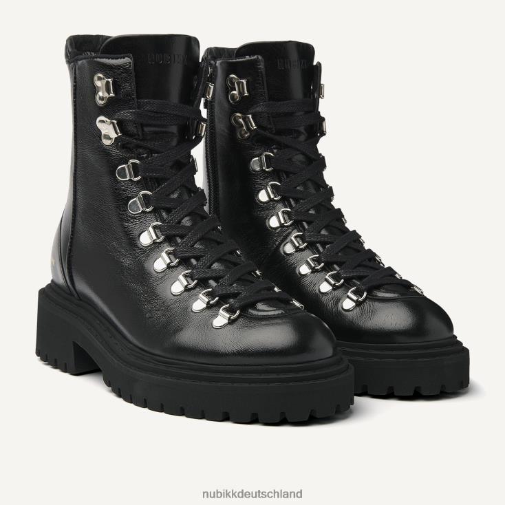 Schuhe HN828496 Nubikk Frauen Frankie Mountain Lackstiefel Schwarz