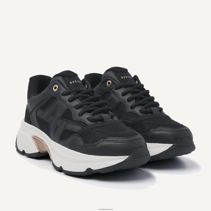 Schuhe HN8284124 Nubikk Frauen Ross Trek Edge-Sneaker Schwarz
