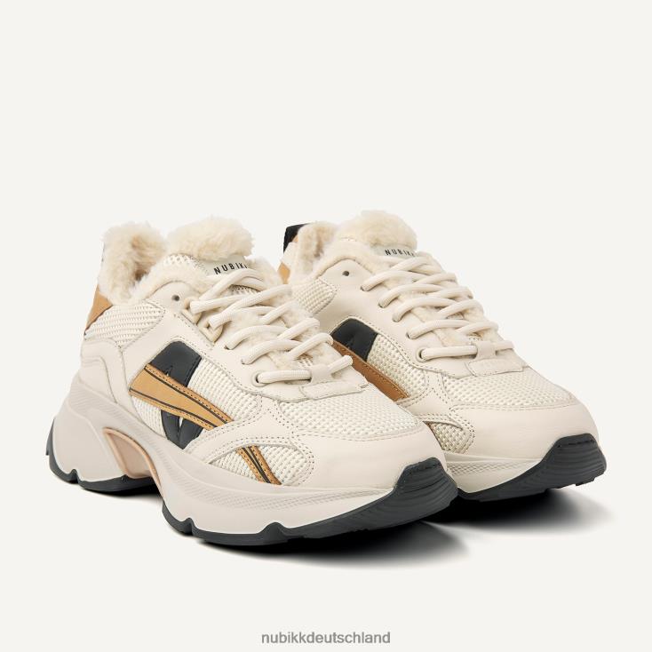 Schuhe HN8284127 Nubikk Frauen Ross Nomad Pelz-Sneaker Beige