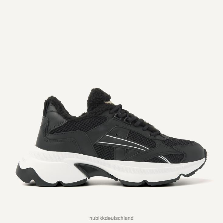 Schuhe HN8284128 Nubikk Frauen Ross Nomad Pelz-Sneaker Schwarz