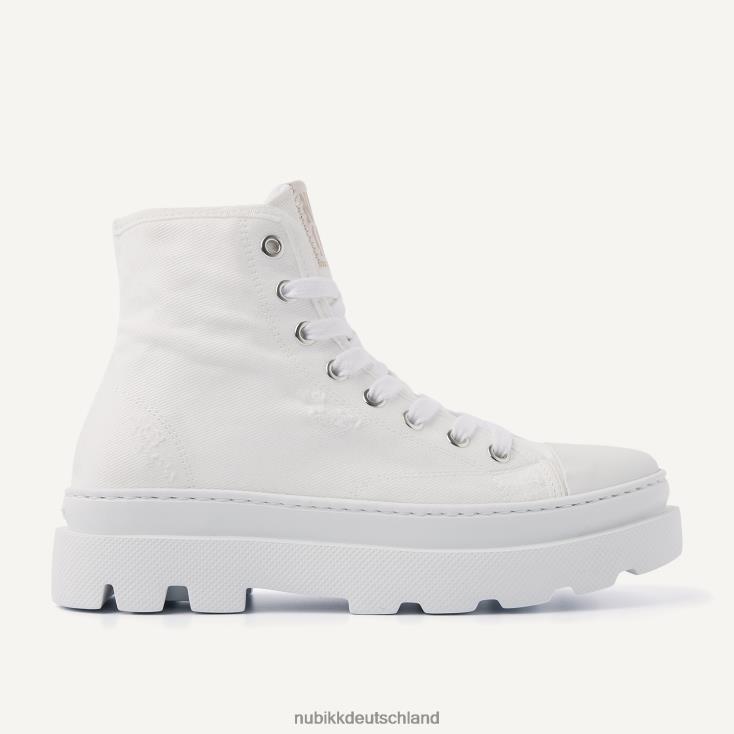 Schuhe HN8284155 Nubikk Frauen Monro Charly Denim-Sneaker Weiß
