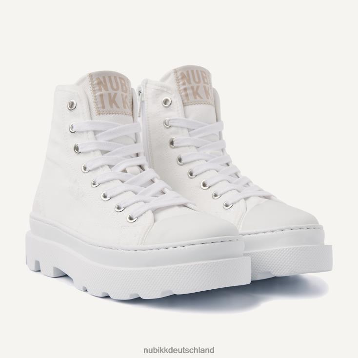 Schuhe HN8284155 Nubikk Frauen Monro Charly Denim-Sneaker Weiß