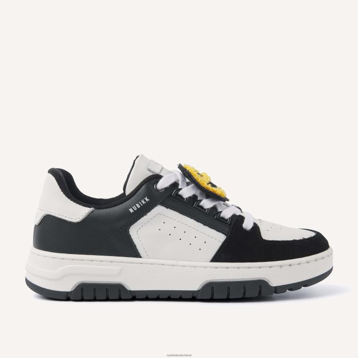 Schuhe HN8284225 Nubikk Kinder Basket Buxton Jr. weiße Turnschuhe Schwarz