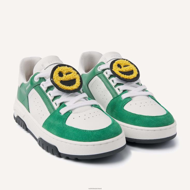 Schuhe HN8284226 Nubikk Kinder Basket Buxton Jr grüne Turnschuhe Weiß