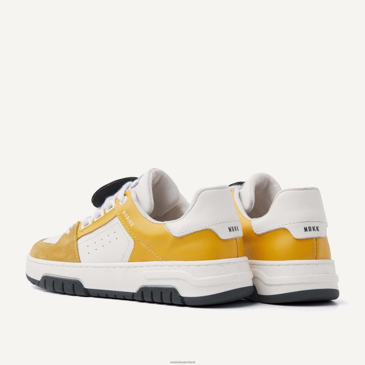 Schuhe HN8284227 Nubikk Kinder Basket Buxton Jr gelbe Turnschuhe Weiß