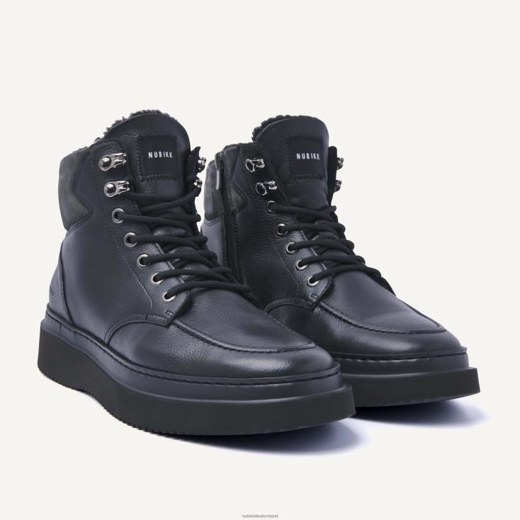 Schuhe HN82843 Nubikk Männer Jonah Polarfell-Rabenstiefel Schwarz