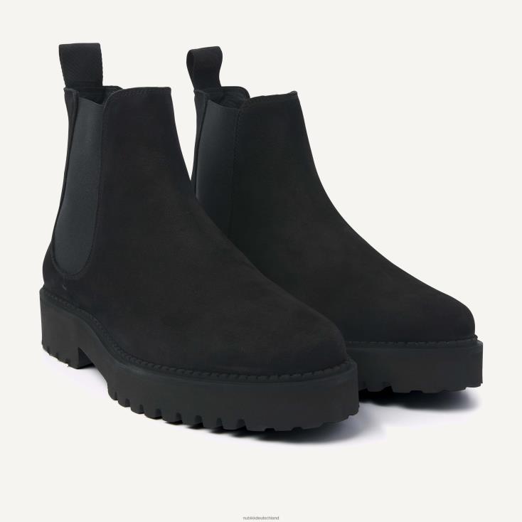 Schuhe HN82847 Nubikk Männer Chelsea-Stiefel von Logan Rai Schwarz