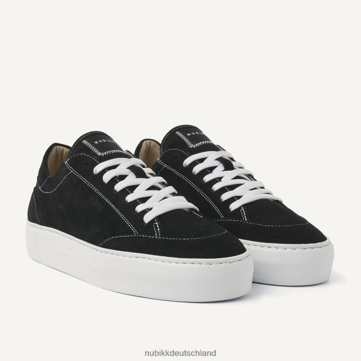 Schuhe HN828444 Nubikk Männer Jagger Tora Wildleder-Sneaker Schwarz